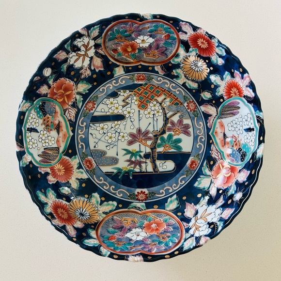 Vintage Japanese Hand Painted Scalloped Porcelain Bowl | Fine Art Japan - Picture 4 of 6